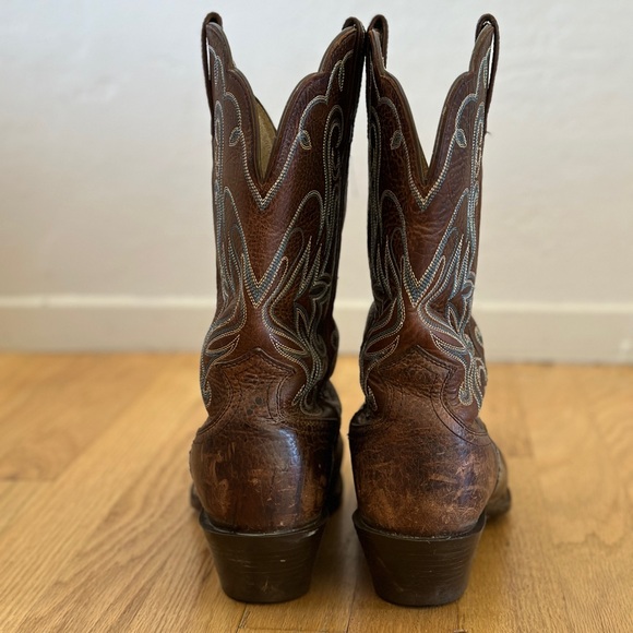 ARIAT Woman's 8.5 B Legend Western Cowgirl Cowboy Boots Brown Blue 15825 - Picture 6 of 11